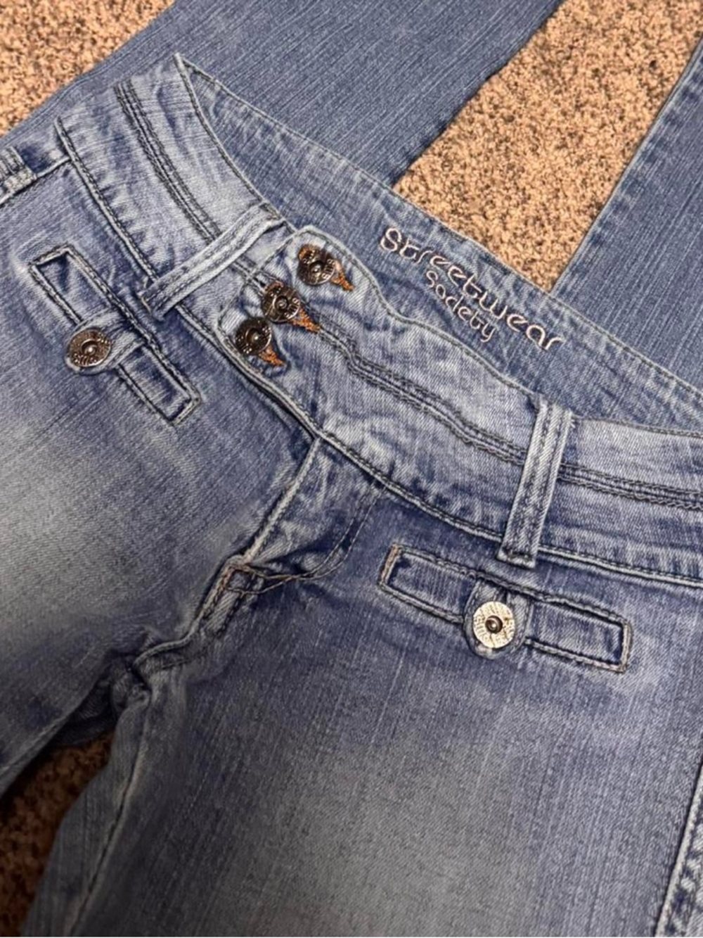 Streetwear vintage Y2K LOW RISE Skinny Jeans - Picture 5 of 8